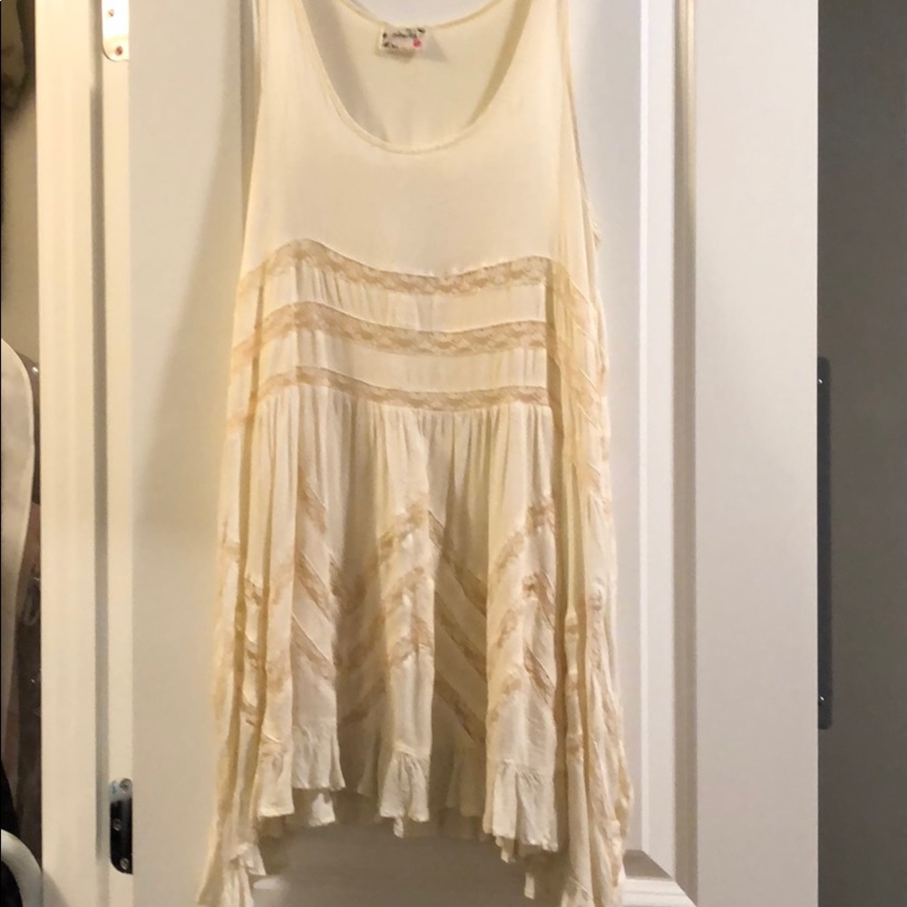 Free People Voile and Lace Trapeze Slip
